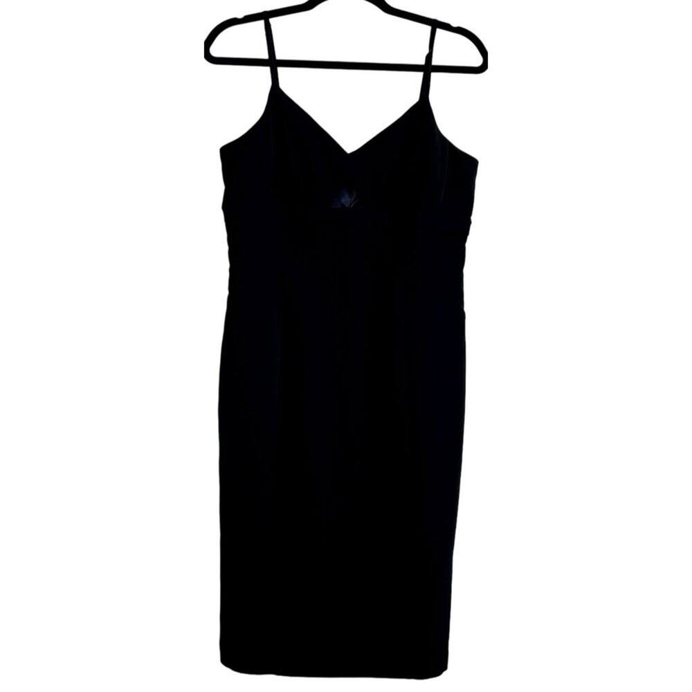 BARDOT Boning Bodice Women Size 10 Large Strappy Sleeveless V-Neck sheath Dress